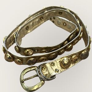 Sum-ES Los Angeles, California amazing gold, leather belt